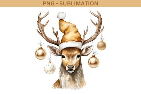 Christmas Deer Digital File: Perfect for T-Shirt Graphics