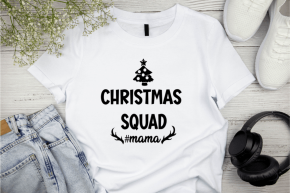 Christmas Squad Mama - Perfect for Festive T-Shirt Designs and Graphics