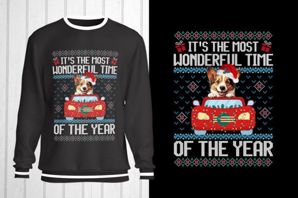 Corgi Dog Christmas Ugly Sweater: Perfect for T-Shirt Designs and Graphics