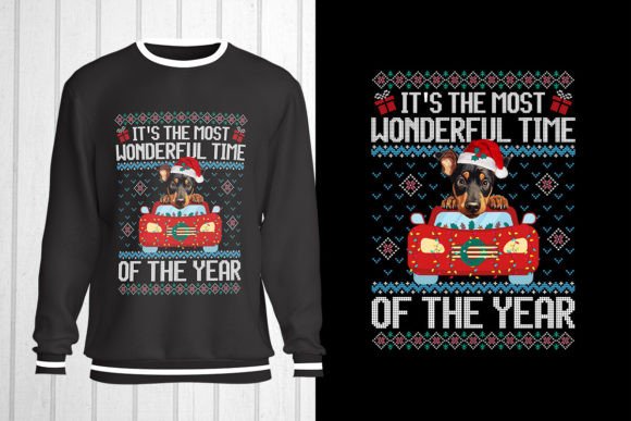 Doberman Dog Christmas Ugly Sweater: A Stylish T-Shirt Design