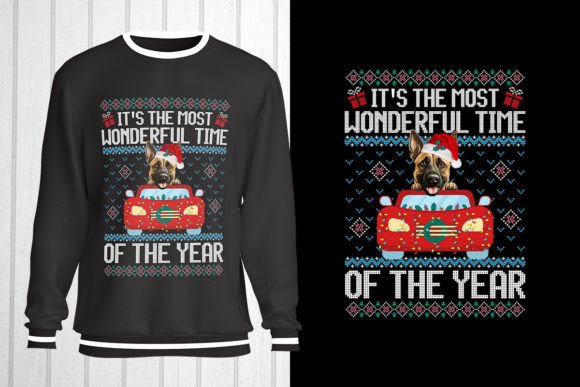 Malinois Dog Christmas Ugly Sweater: A Stylish Graphics Asset