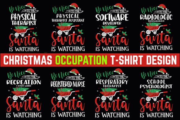 Occupation Christmas T-shirt Design 4: A Stylish Graphic for Your Brand