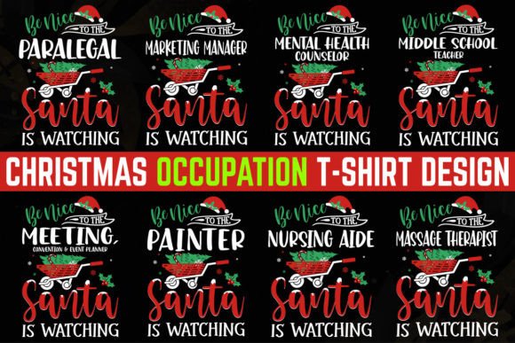Occupation Christmas T-shirt Design 7: A Festive Embroidery Gem