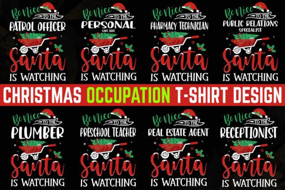 Occupation Christmas T-shirt Design 8: A Stylish Graphics Asset