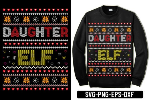 Ugly Sweater - Daughter Elf: A Fun T-Shirt Graphics Asset