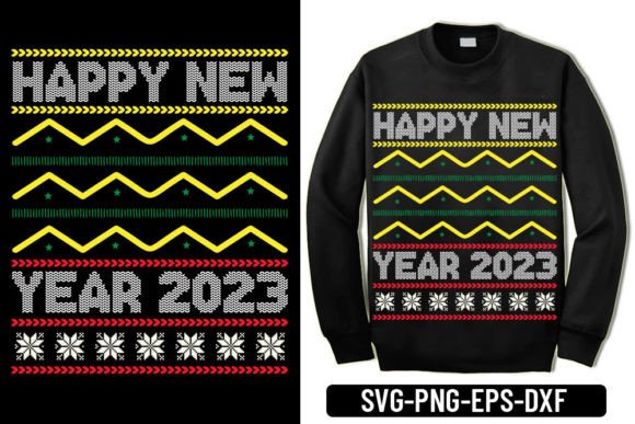 Ugly Sweater - Happy New Year 2023: A Versatile T-Shirt Design