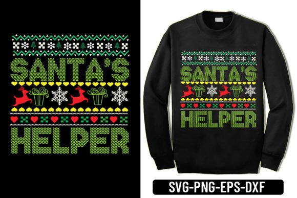 Ugly Sweater - Santa’s Helper: A Festive Embroidery Design